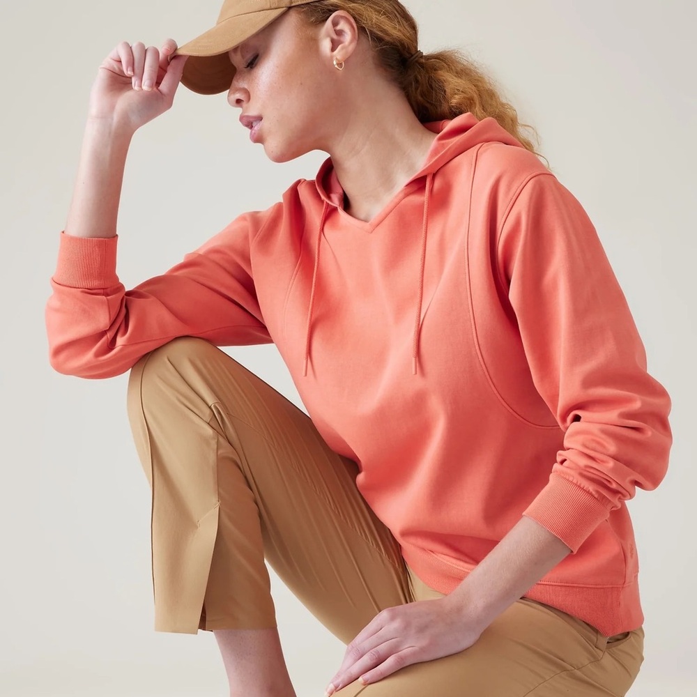 Athleta | Sundown Hoodie Sweatshirt in Soft Persimmon Size L